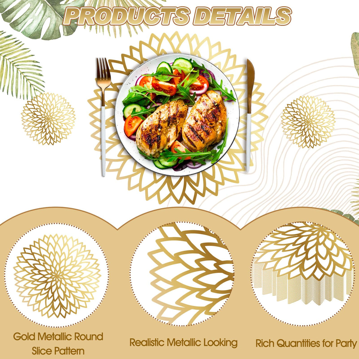 Geosar disposable placemats and coasters come in a ready-to-use package.