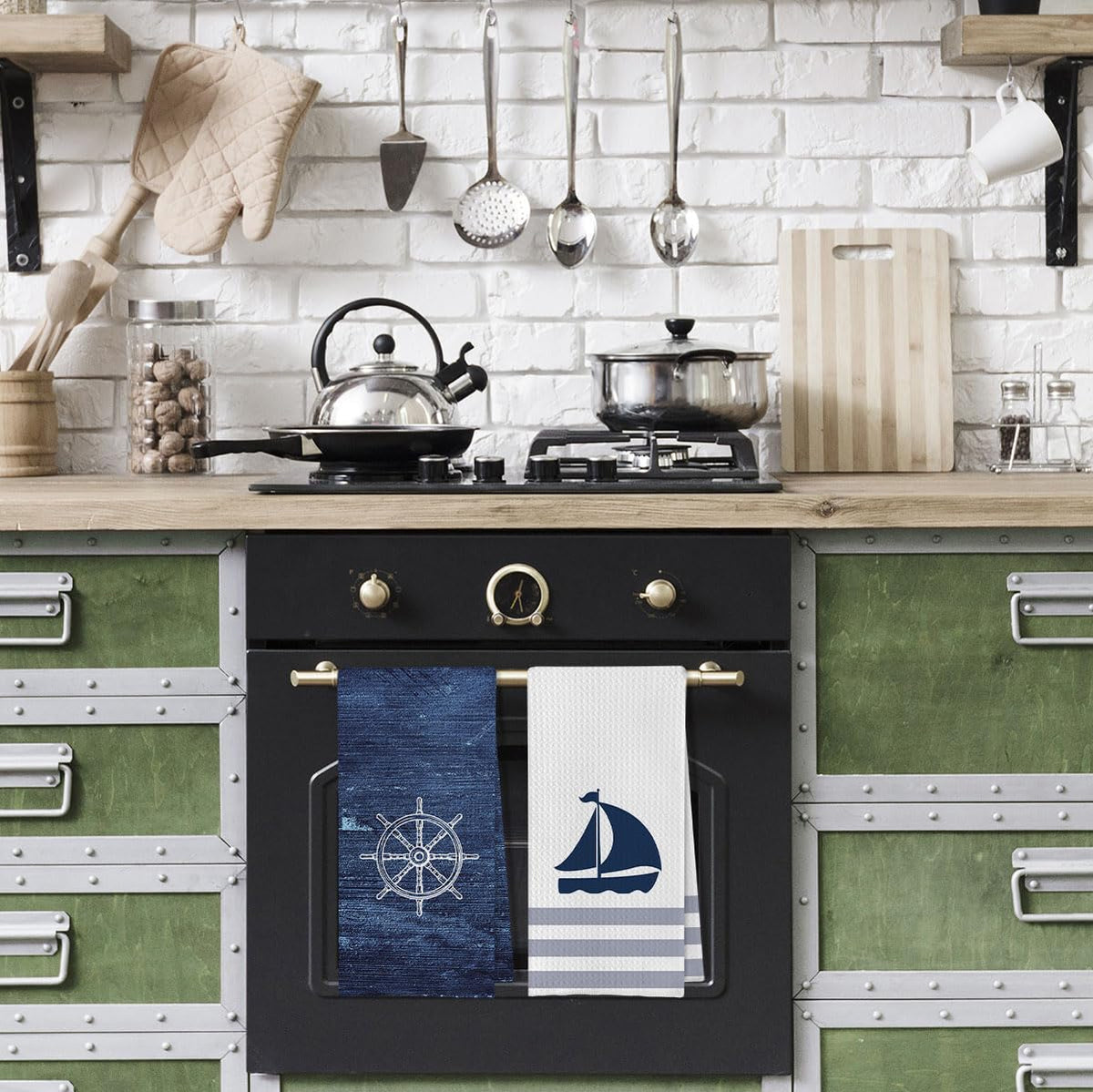 Geqtt Nautical Hand Towel set of four ready for busy kitchens and baths