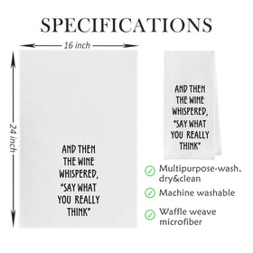 Geqtt wine lovers towel shown as stylish housewarming gift