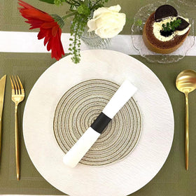 Germiwipe party napkin band adds a refined touch to any event