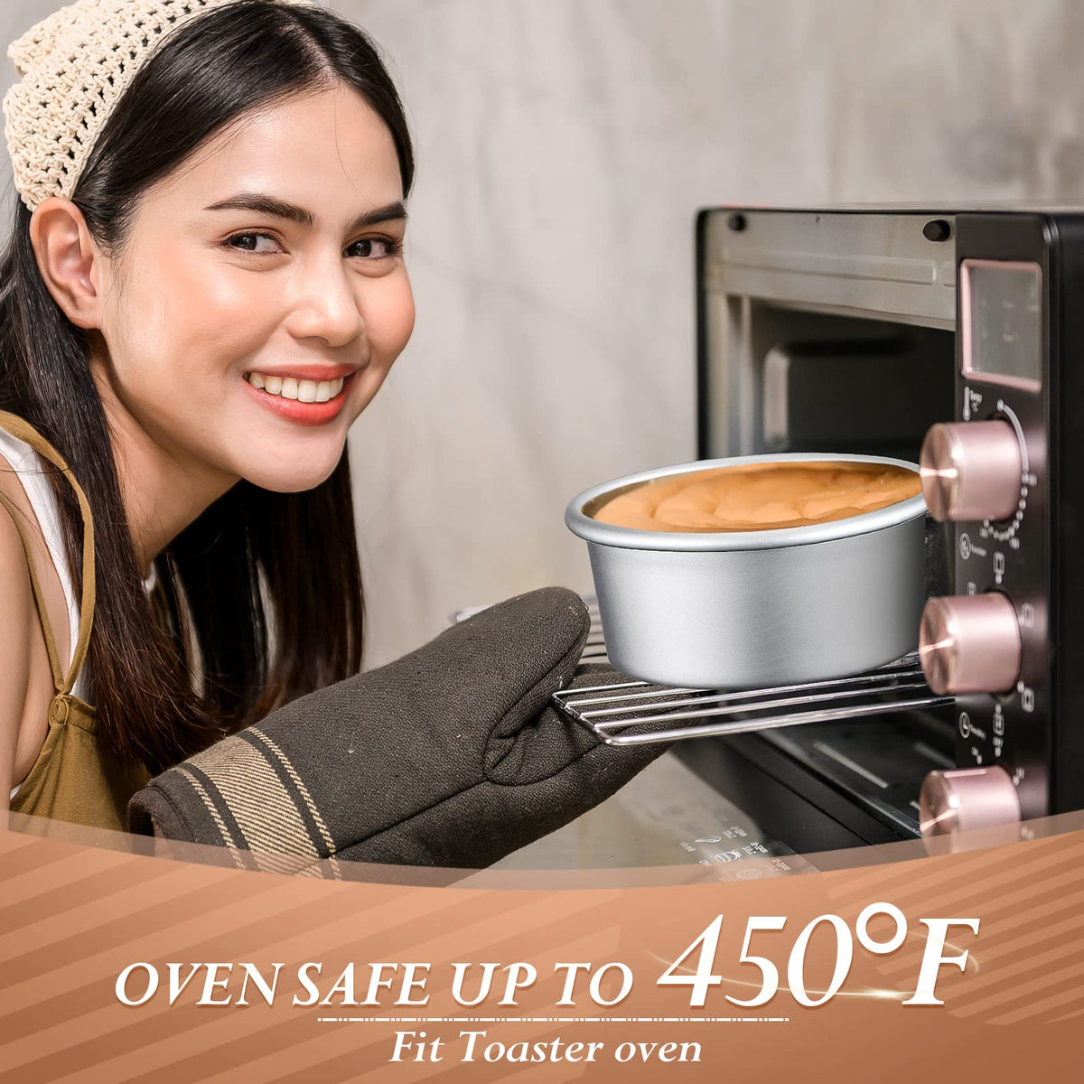 Gerrii even-heat distribution pan ideal for small cakes and quiches