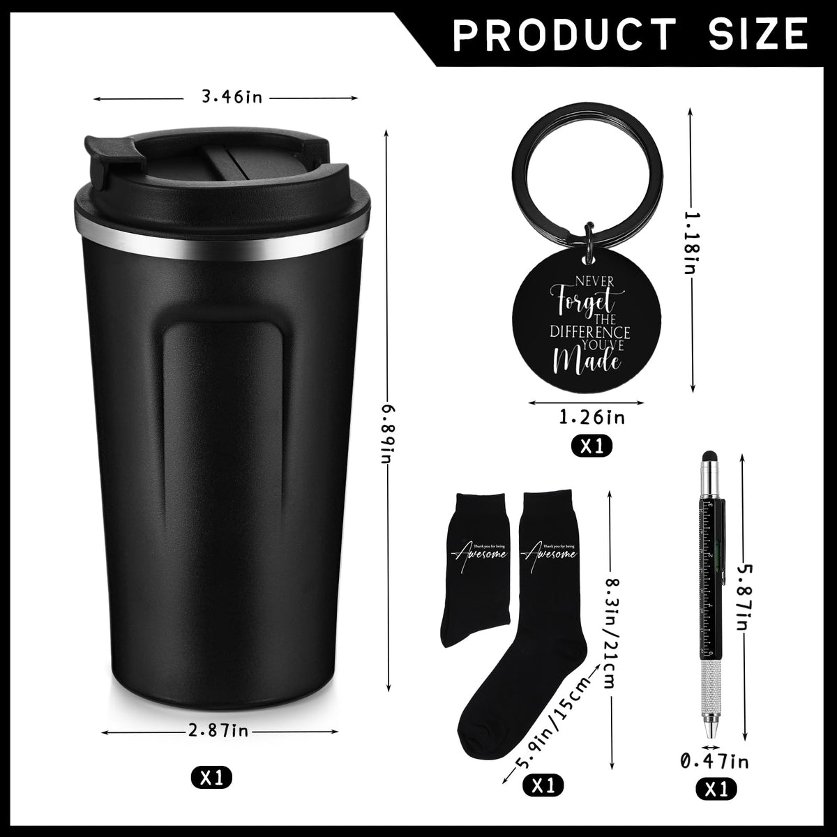 Gerrii inspirational keychain with never forget the difference you've made message.