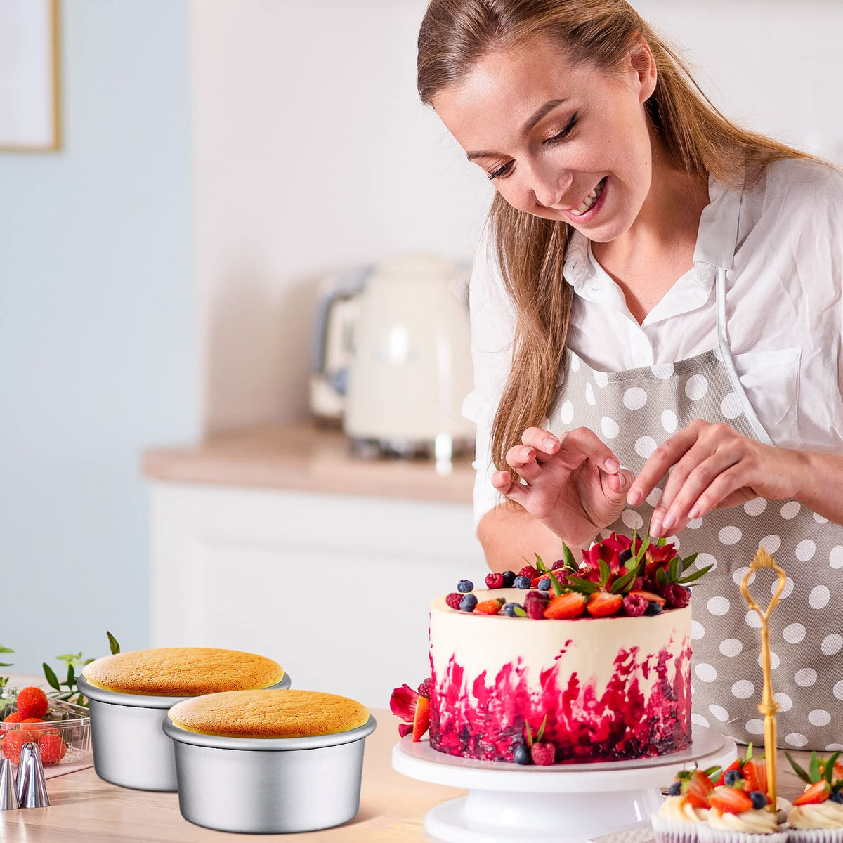 Gerrii multi-use bakeware pans perfect for cheesecakes, pizzas, and tarts