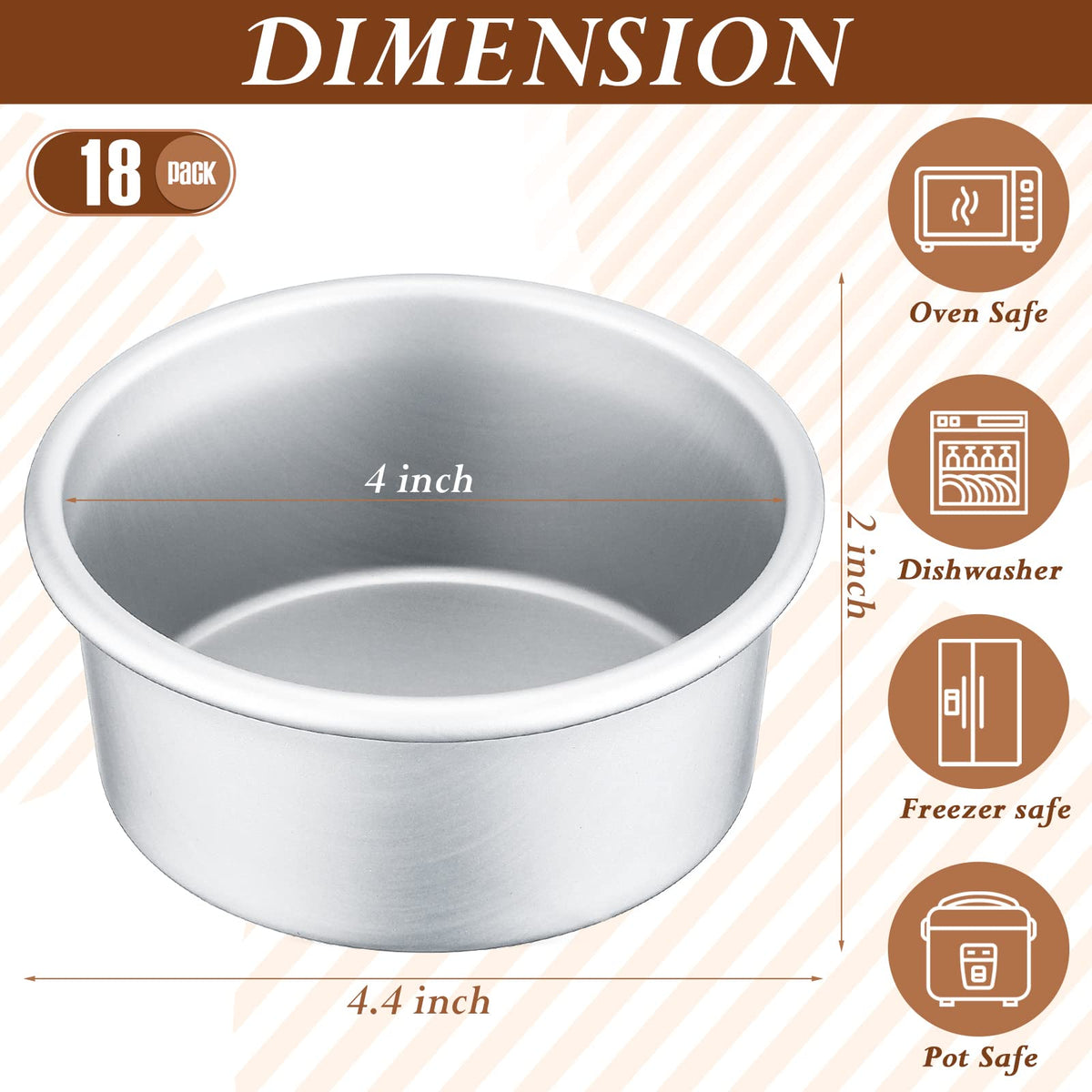 Gerrii nonstick aluminum bake pans with smooth interior for simple batter release