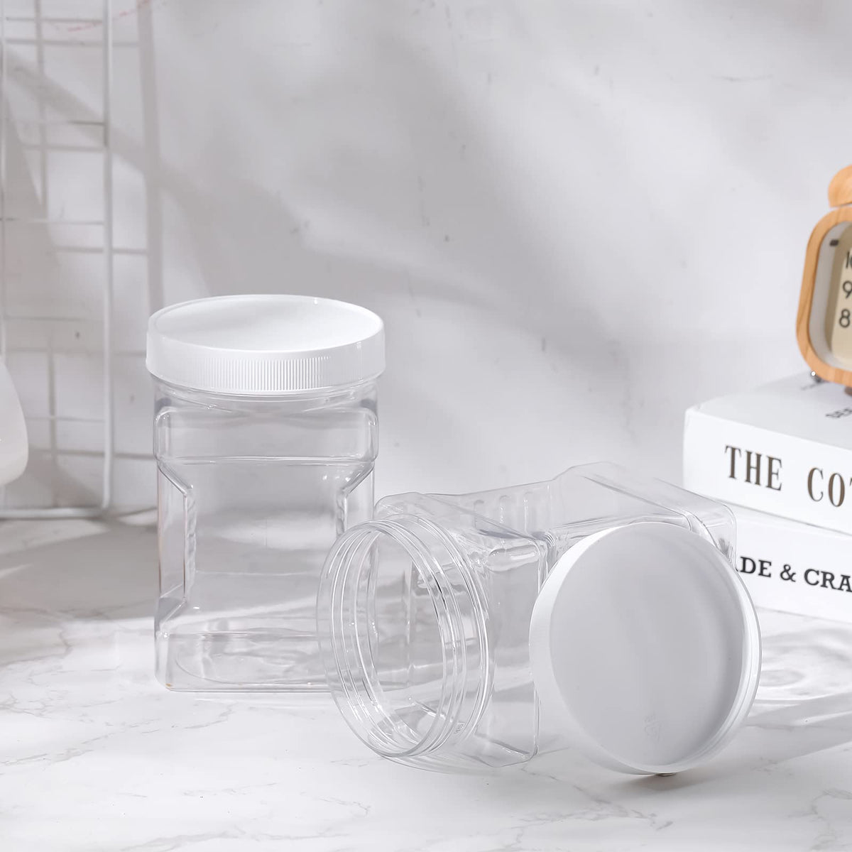 Gerrii reusable canister set supports tidy storage of screws, buttons, and small toys.