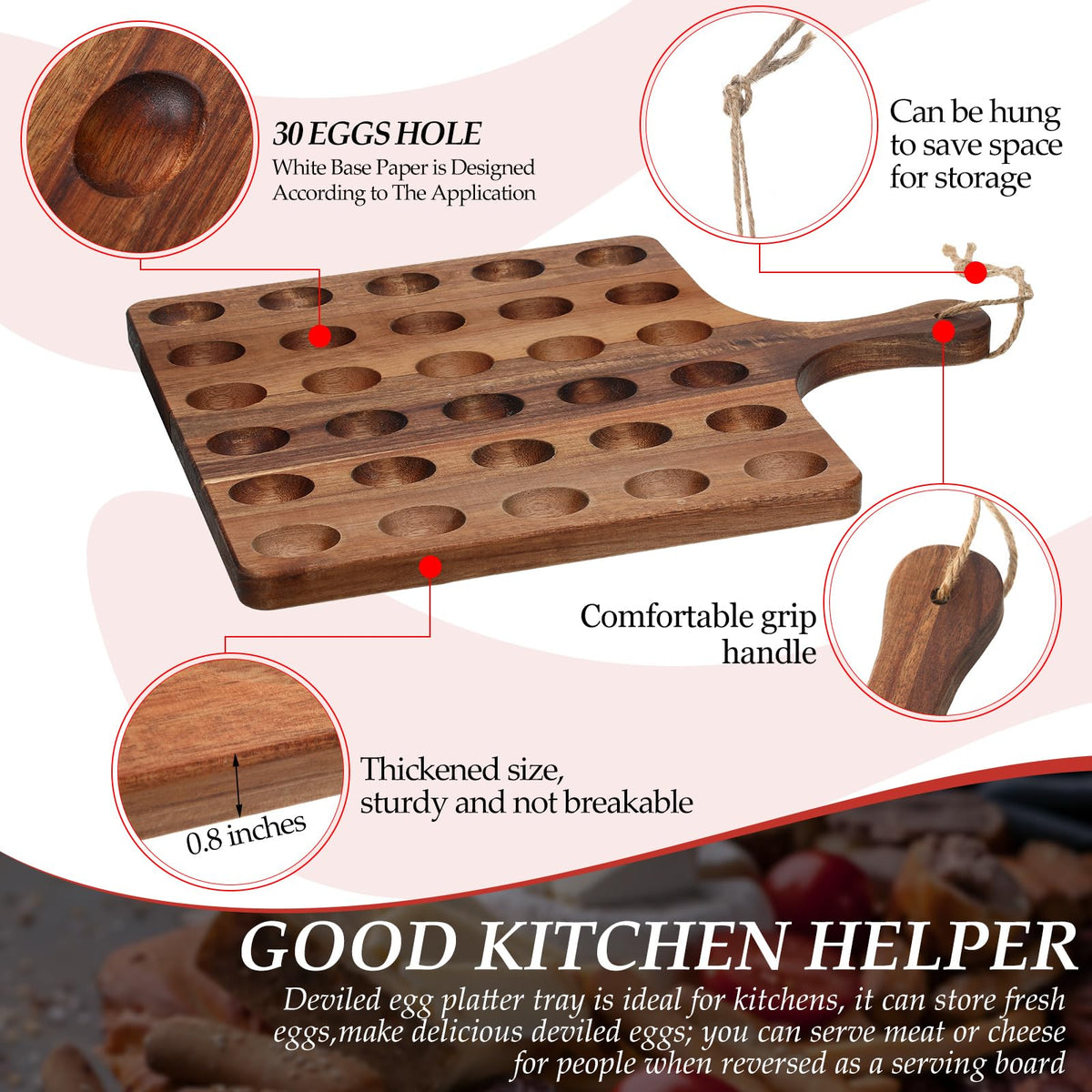 Gerrii serving tray for appetizers, desserts, and casual entertaining