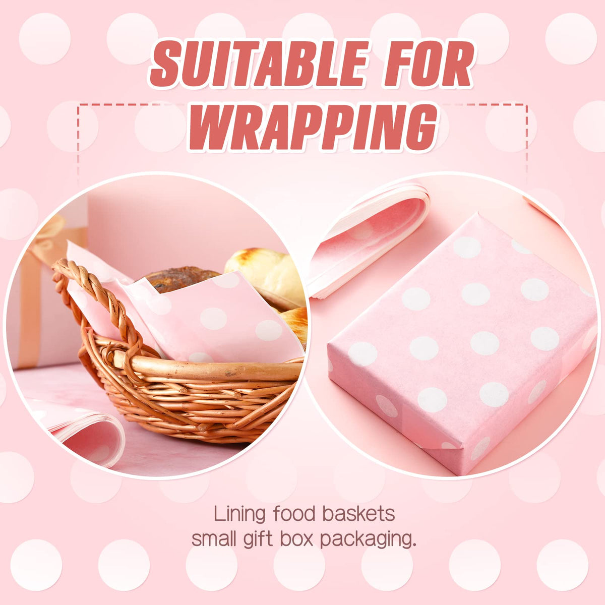 Gersoniel pink snack wrap paper for gifts and treats