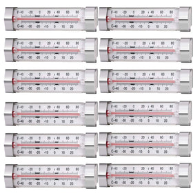 GERUSEA 12-pack fridge thermometer front view for accurate fridge temps
