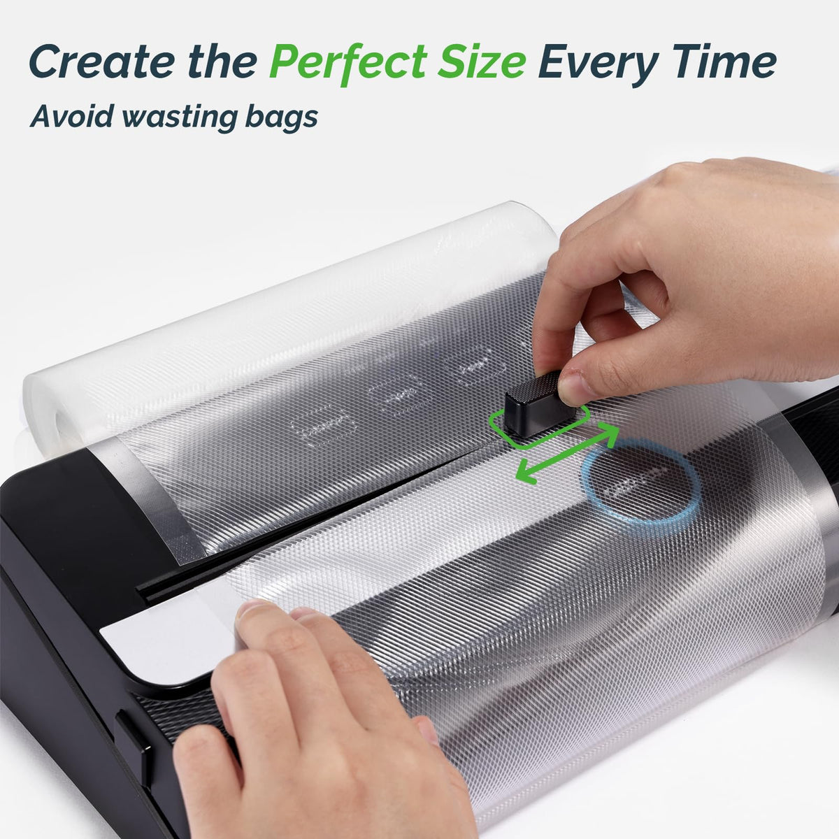 GERYON vacuum sealer bags roll 11x50ft ideal for bulk portions and freezer organization.