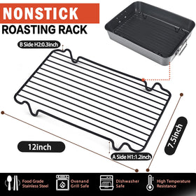 GESTONE turkey rack with integrated feet lifts meat for better air circulation.