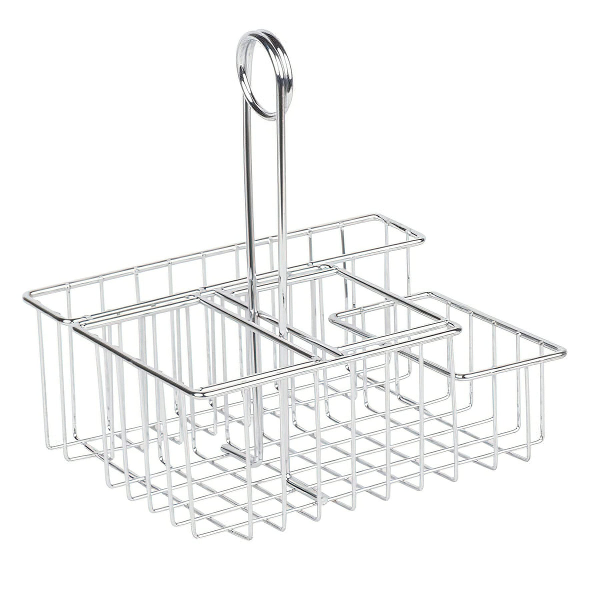 GET chrome condiment caddy with center loop for secure transport