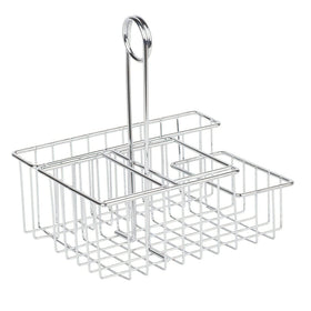 GET chrome condiment caddy with center loop for secure transport
