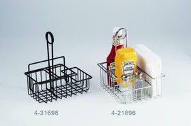 Tall sides and generous capacity of GET chrome caddy for versatile setups