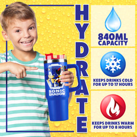 Get Trend 28oz insulated tumbler with straw in blue for all-day hydration.