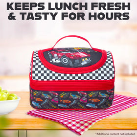 Get Trend Hot Wheels lunch bag in use by kids at school or travel