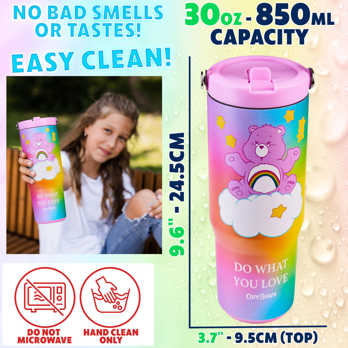 Kids and teens can sip water or juice on the go with this 30oz Get Trend tumbler