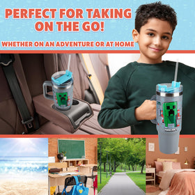 Get Trend Minecraft Kids Tumbler double-wall insulation keeps drinks hot or cold longer.