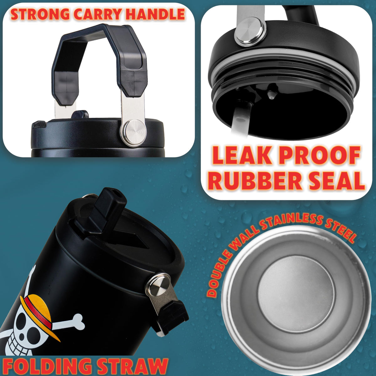 Get Trend One Piece tumbler features leak-proof cap for travel.