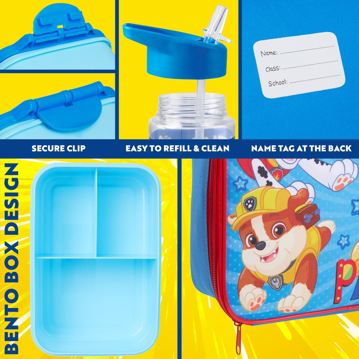 Get Trend Paw Patrol snack container blue stores snacks securely for portability.