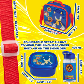 Get Trend Sonic Hedgehog 3-piece set ready for school, daycare, or travel