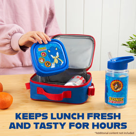 Get Trend Sonic Hedgehog set shown on desk highlights compact school lunch solution