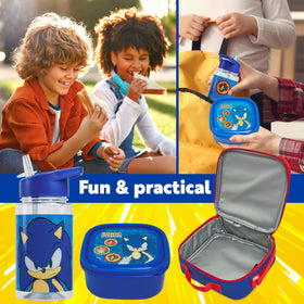 Get Trend Sonic Hedgehog snack box open lid for easy access and organization