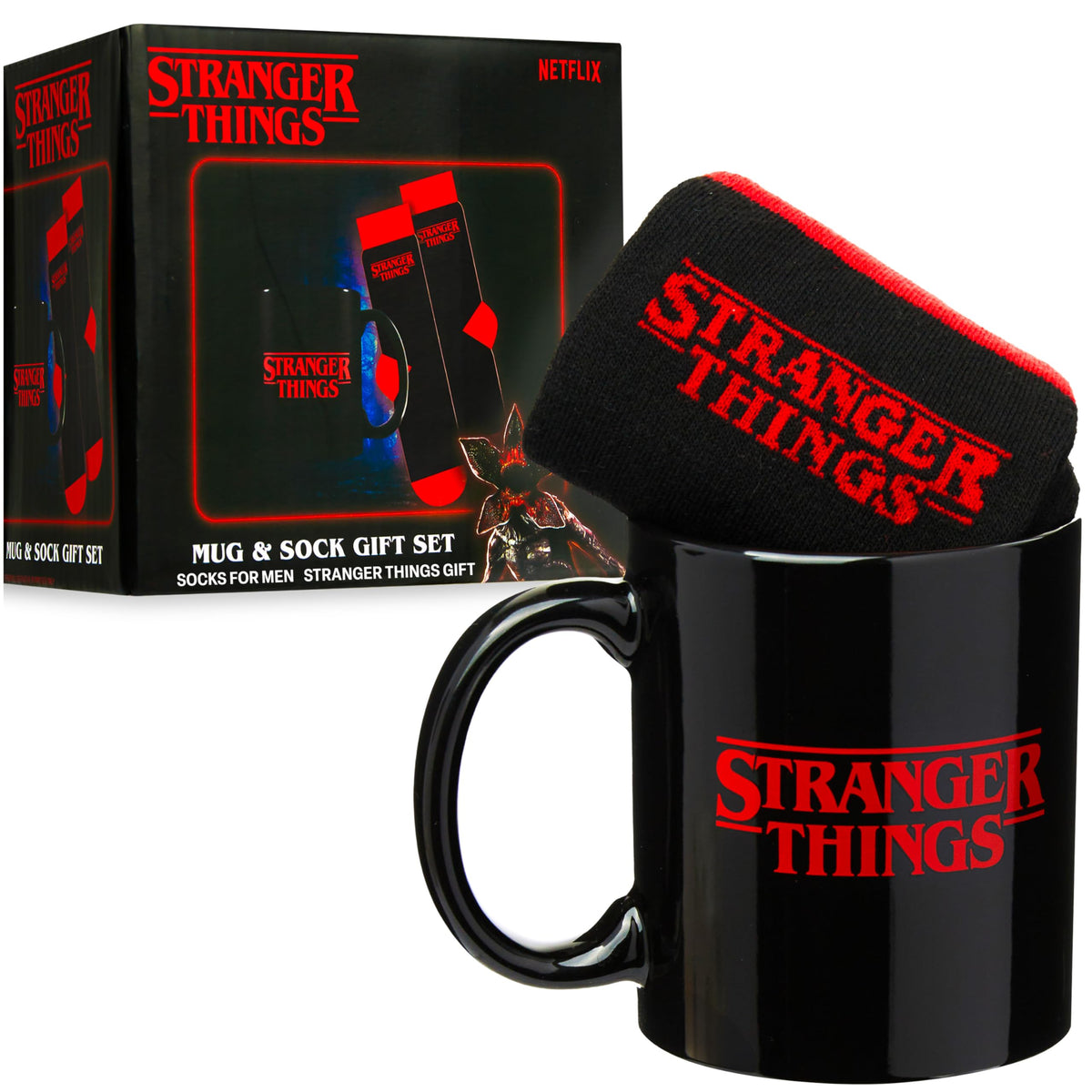 Get Trend Stranger Things mug 11oz, glossy finish, ideal for hot beverages.