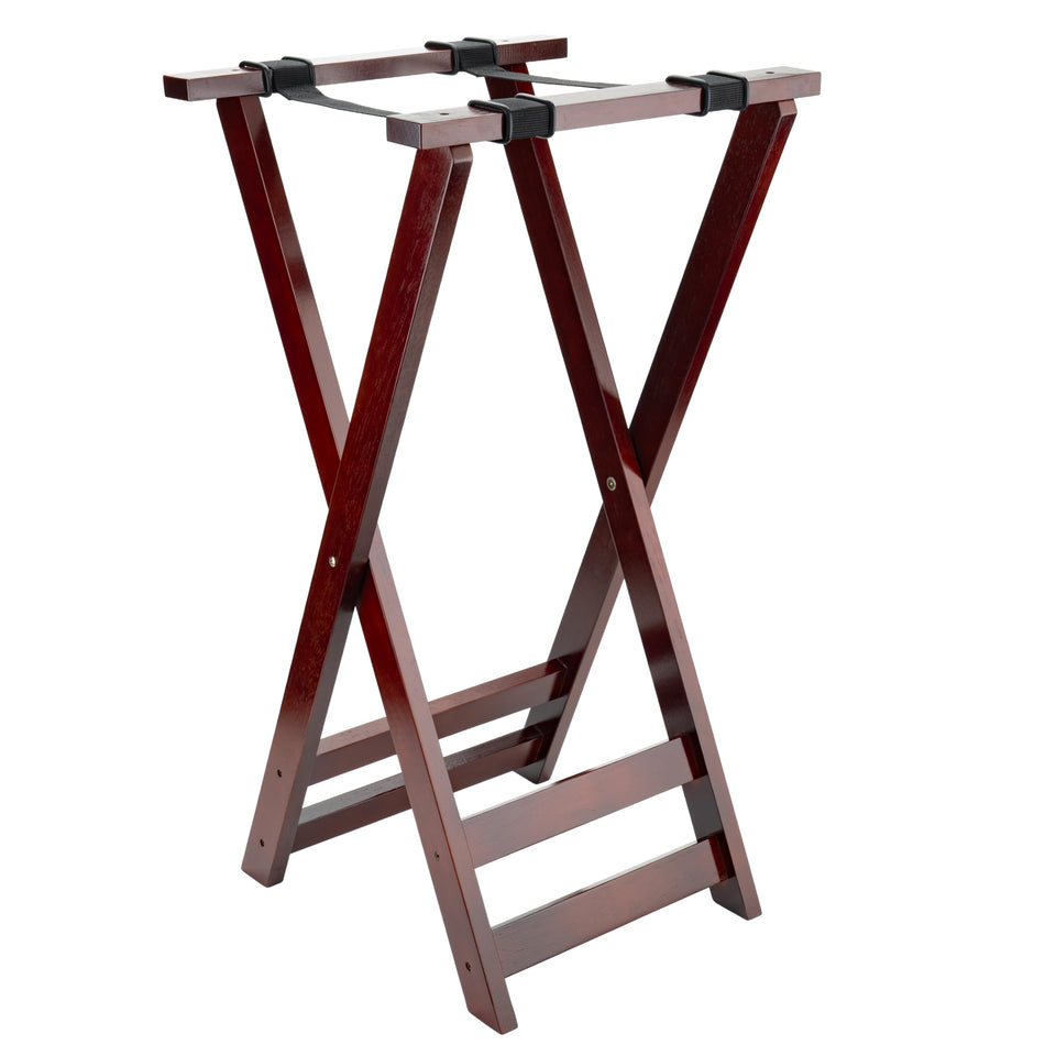 GET G.E.T. TSW-103 mahogany tray stand open for elevated service