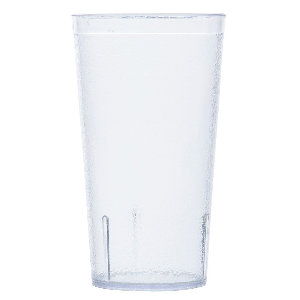 GET unbreakable 16oz tumbler, clear and durable, ideal for water and juice in busy settings