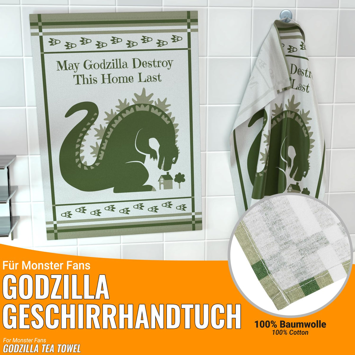 GetDigital cotton dish towel offers high absorbency for routine cleaning
