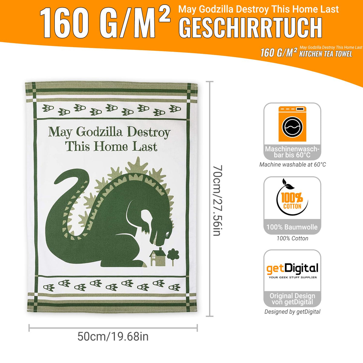 GetDigital dish towel is machine washable and dryer-safe for easy care