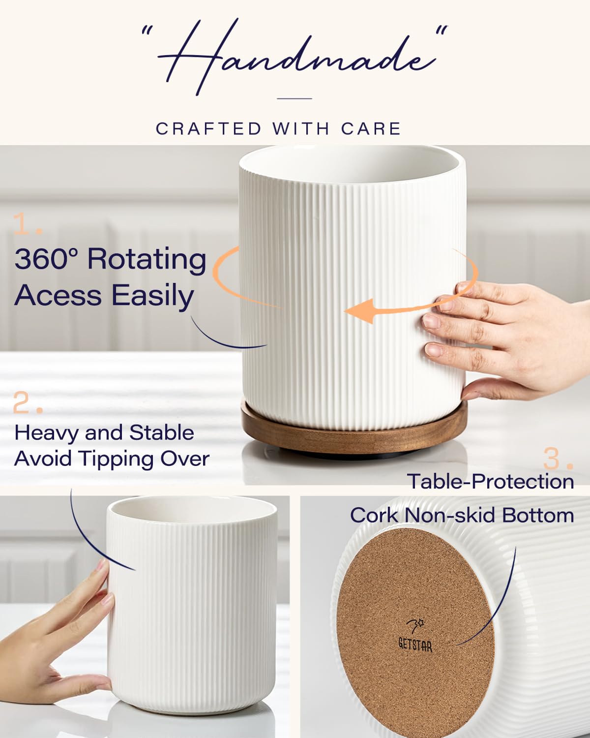 getstar 360-degree rotation lets you reach spatulas from any side