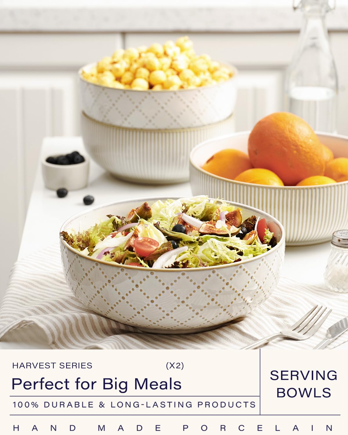 Getstar bowls with 92 oz capacity, ideal for pasta, pho, or fruit servings.