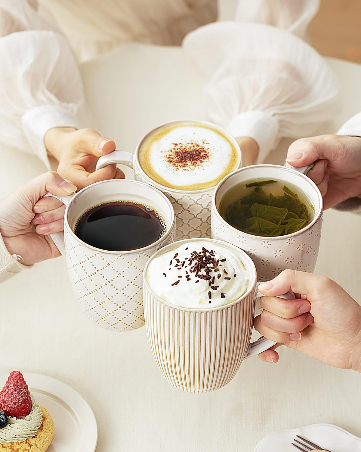 getstar 18-ounce mugs fit generous portions of coffee or tea.