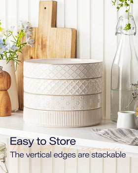 Getstar stackable design saves kitchen space with grooved bases.