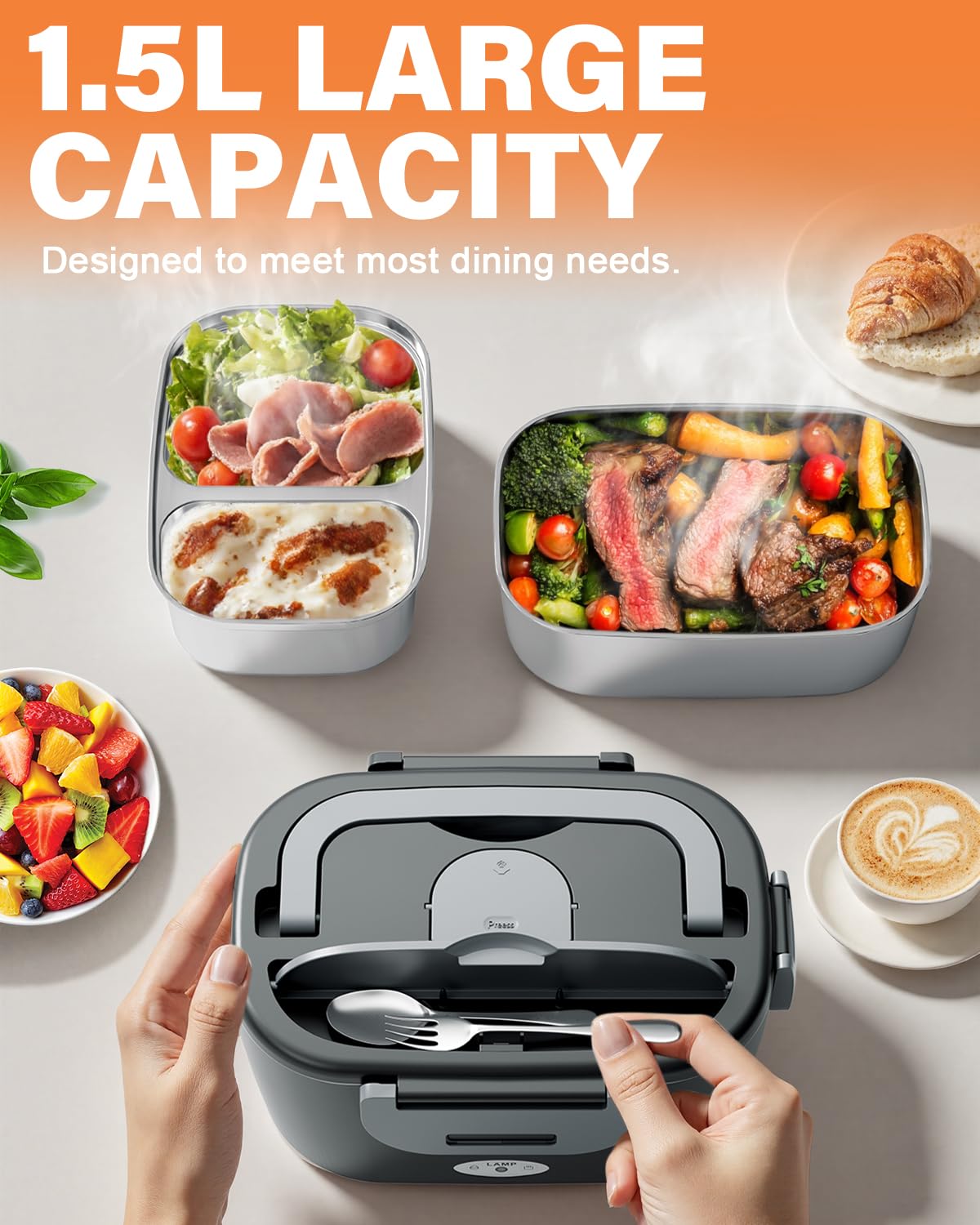 Geveniss dual-containers-design keeps flavors separate for diverse meals.