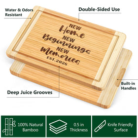 GevGuxLuo bamboo cutting board close-up showing durable surface