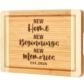 GevGuxLuo engraved cutting board with New Home EST. 2026 for decorative display