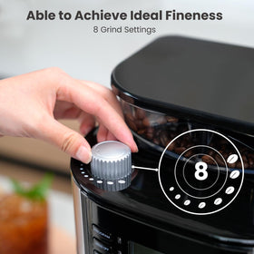 Gevi 24-hour programmable timer enables automatic morning brew.