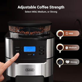 Gevi auto keep-warm feature maintains warmth after brewing.