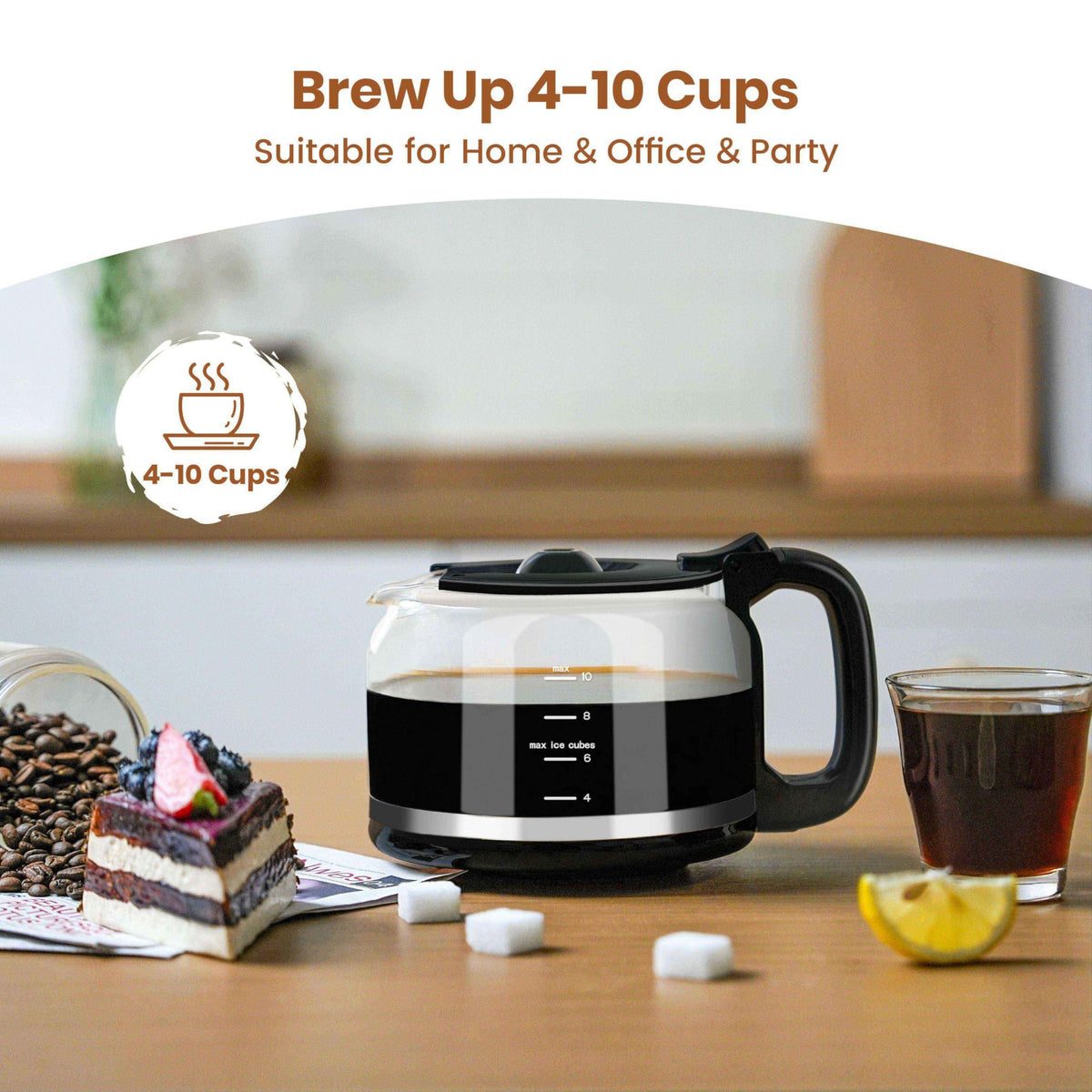 Gevi stainless steel coffee carafe for fresh pours
