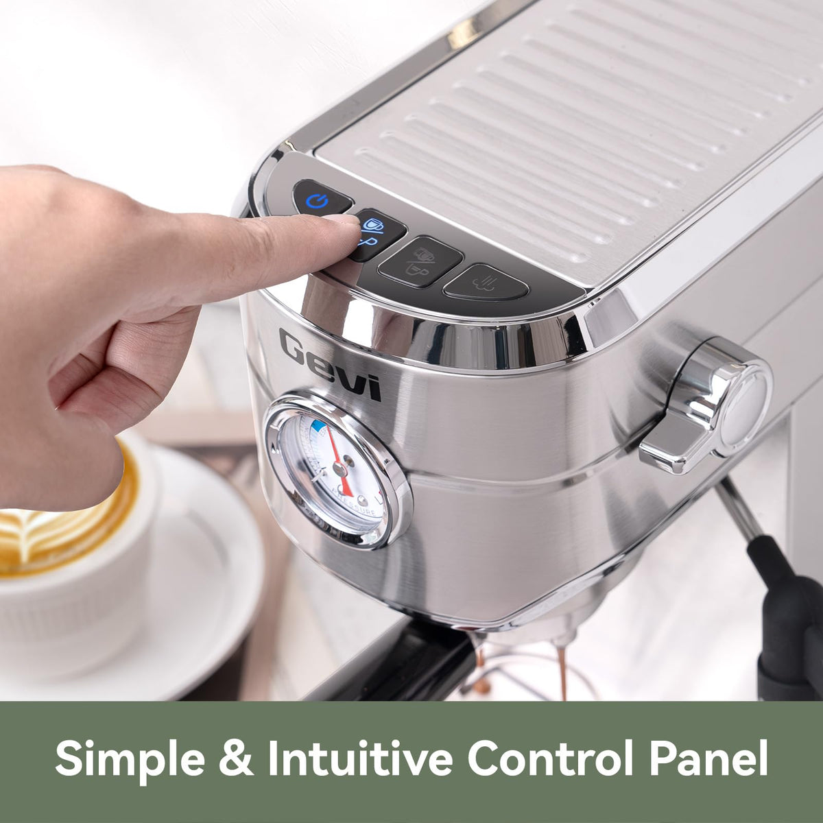 Gevi offers four brew sizes to customize every cup.