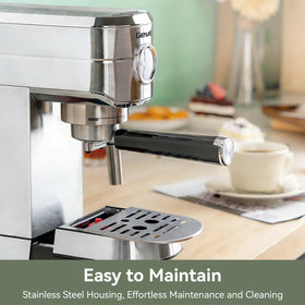 Gevi home espresso machine delivers cafe-like performance at home.