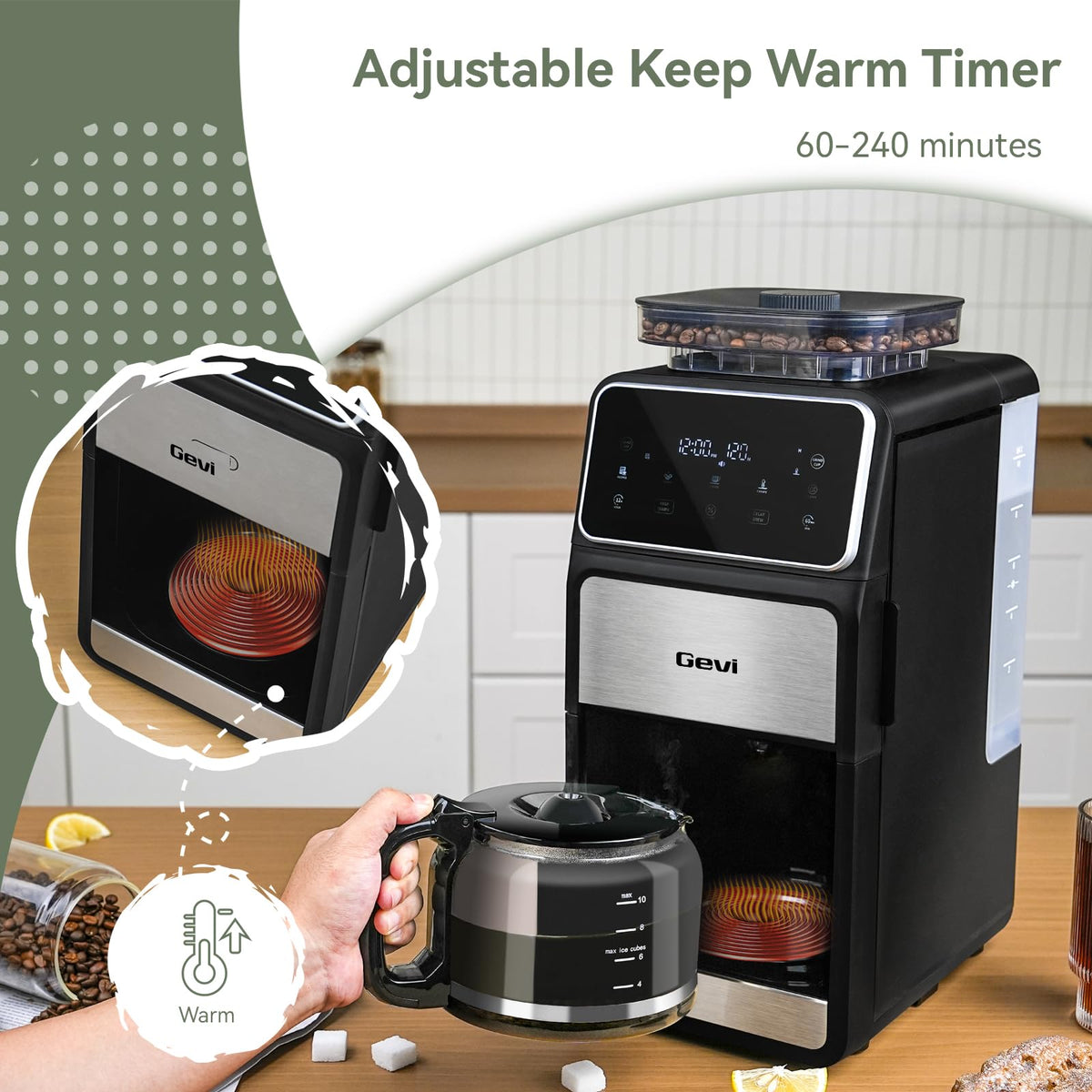 Gevi Grind & Brew customizable brewing styles for personalized flavor