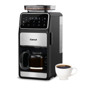 Gevi Grind & Brew touchscreen panel enabling quick, precise brewing control