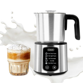 Gevi Milk Frother creates creamy latte foam at home for café quality.