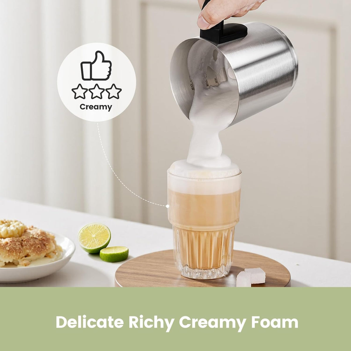 Gevi Milk Frother ideal for home and office beverage moments.