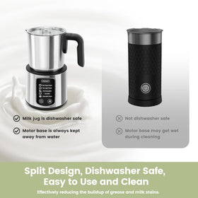 Gevi Milk Frother one-touch operation makes frothing simple for anyone.