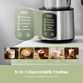 Gevi Milk Frother temperature control delivers consistent texture every time.