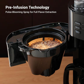 Gevi pre-brew technology enhances extraction for richer aroma.